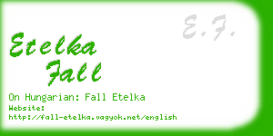 etelka fall business card